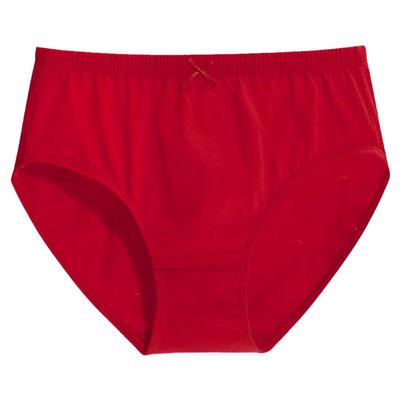 蝶安芬100%棉宽松薄款红色女内裤