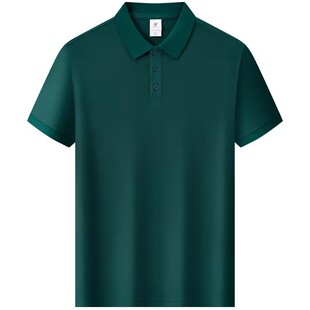 夏季冰丝polo衫定制工作服文化衫短袖员工纯色翻领t恤印logo刺绣