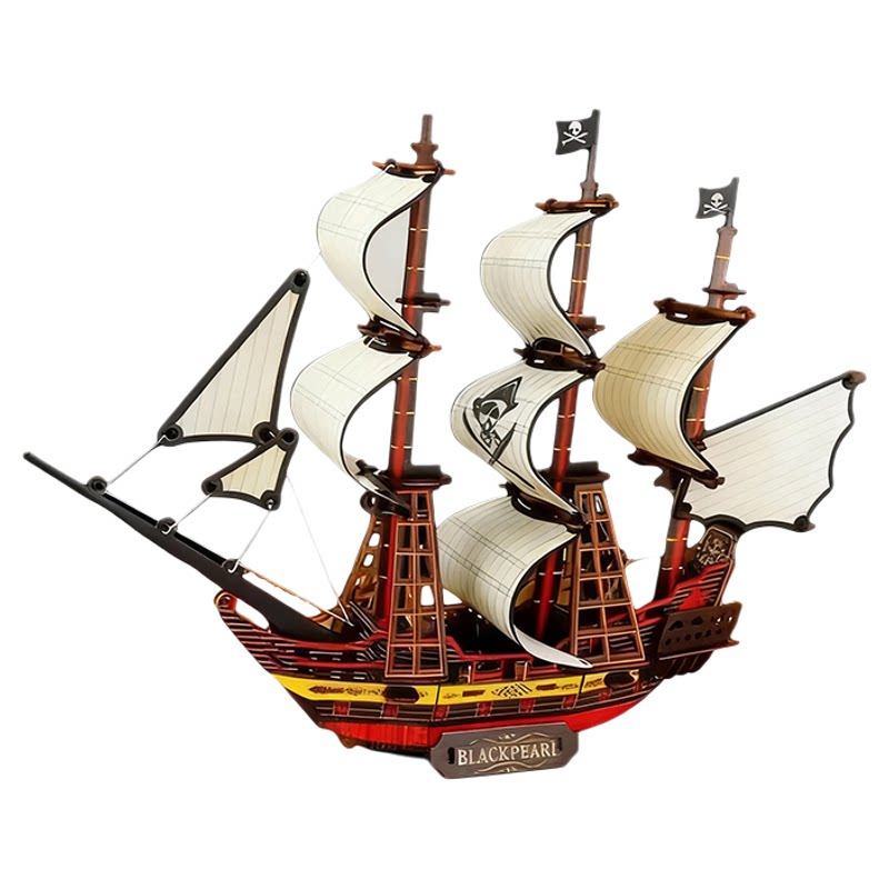 手工diy海盗船拼装模型3D立体