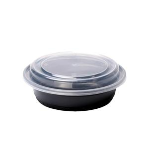 美式圆形450ml一次性快餐盒外卖打包盒小碗菜盖浇饭盒麻辣烫汤碗