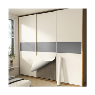 衣柜贴纸翻新自粘治愈系儿童柜子推拉门移门专用家具美化改色贴膜