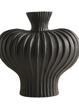 复古侘寂风花瓶感陶瓷花器家居客厅民宿酒店桌面装饰摆件