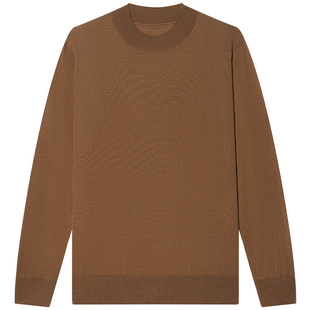 【储格】100%丝光羊毛针织衫男冬季可机洗保暖内搭半高领毛衣外衣