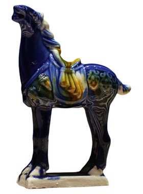 东方陶礼非遗古法烧制陶瓷马摆件