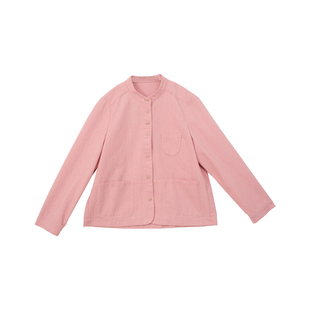 忘城H1501座/美好的期待/26春新款汉麻棉立领外套短款长袖上衣女