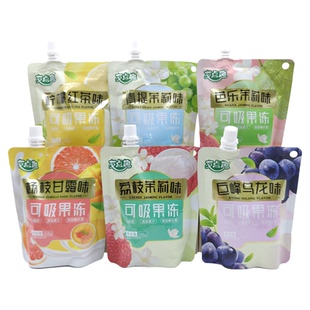 友点趣258g超大包可吸果冻杨枝甘露青提荔枝味茉莉蜜桃味柠檬红茶