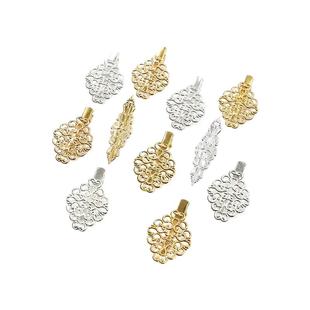 鸭嘴夹发簪 diy手工古风发夹头饰服饰饰品材料  镂空金属对夹辅料