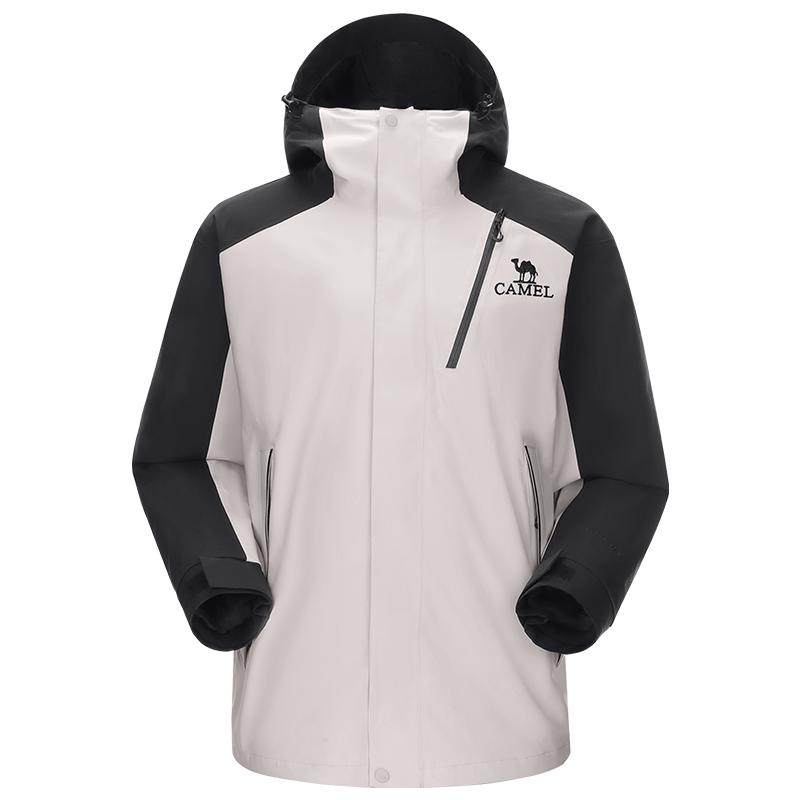 [王俊凯同款]骆驼户外王者凯甲滑雪服男三合一防水防风外套冲锋衣