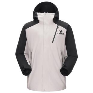 [王俊凯同款]骆驼户外王者凯甲滑雪服男三合一防水防风外套冲锋衣