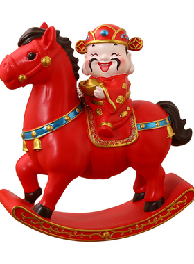 马上封侯财神爷国潮摆件新年礼品