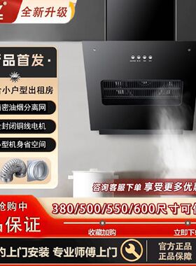 新飞正品小户型公寓抽油烟机侧吸式小尺寸厨房出租房简易中式烟机