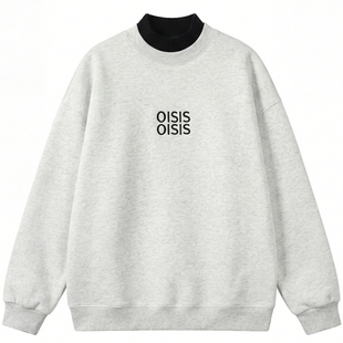 秋冬季新款半高领卫衣男生青少年学生加绒加厚打底衫长袖t恤男装