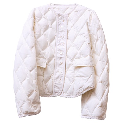 百搭版型圆领长袖外套女羽绒服