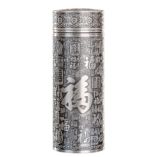 银杯子999内外全银景区同款雪花银杯足银茶杯九龙熟银水杯旗舰店