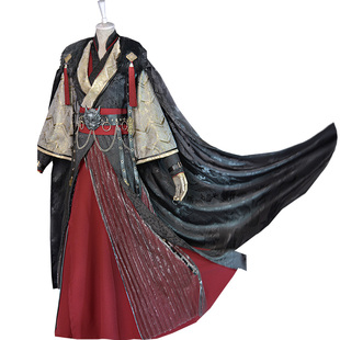 麒麟古风长庚殿下安定侯顾昀教主墨燃踏仙君全套cos服汉服黑王爷