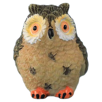 微景观露脚猫头鹰造景装饰摆件