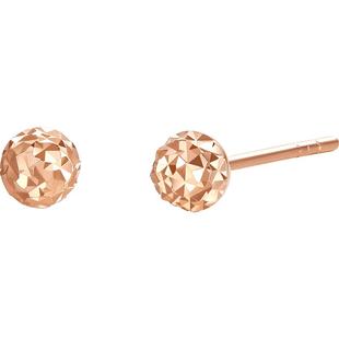 【百亿补贴】TSL谢瑞麟18k玫瑰金耳环基础款女耳钉一对耳饰AG541