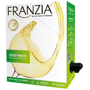 FRANZIA芳丝雅进口清爽半干白葡萄酒盒装3L 过年餐酒微醺酒