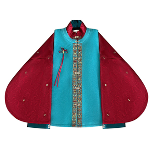 十里七巷 浮光 秋冬立领对襟琵琶袖毛呢比甲加绒新年战袍改良汉服