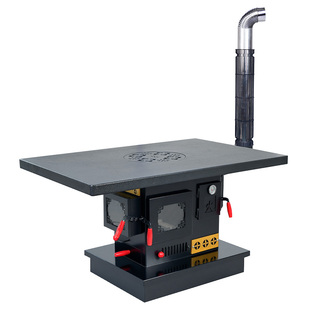 2025新款三面观火冬季取暖炉农村室内家用回风炉柴火炉无烟烤火炉