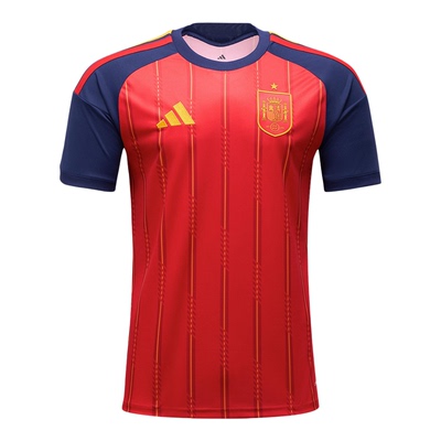 Adidas/阿迪达斯正品西班牙主场男士足球运动修身T恤JN4390