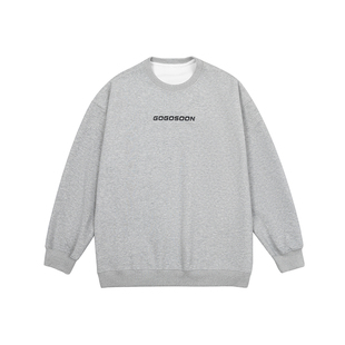 赵让同款GOGOSOON圆领卫衣男新2025春秋无帽长袖美式痞帅青少年感