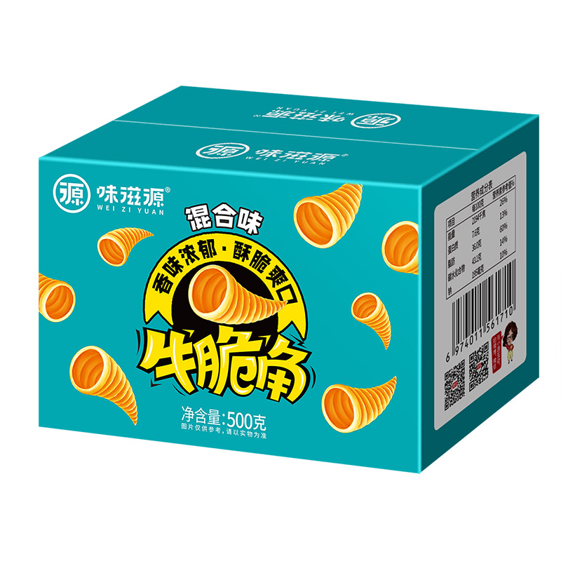 味滋源妙脆角牛脆角商用零食小包装怀旧尖角脆同款批发办公室锅巴