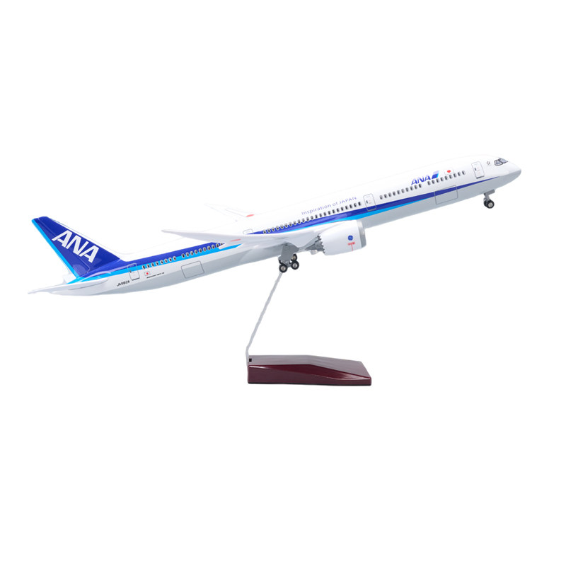 带灯47cm全日空航空波音787-10仿真飞机模型摆件收藏礼物客机ANA