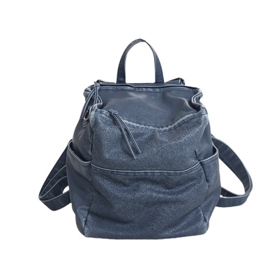 BINGBONG|蓝色卡门可斜挎双肩包