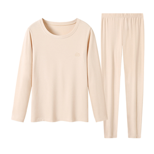 德绒保暖内衣女2025新款加厚内穿秋衣秋裤加绒套装打底衫青年防寒