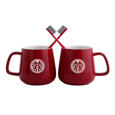 结婚漱口杯送牙刷定制刻字