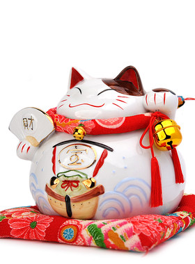 日本进口猫舍道乐堂本铺招财猫