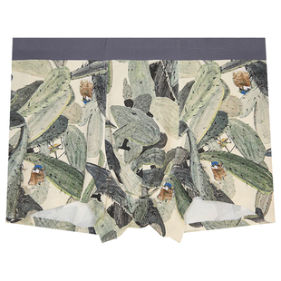 塔里木~画内文艺复古内裤男莫代尔舒适无痕男士内裤中腰四角短裤