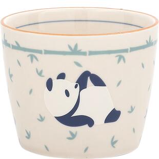 熊猫茶杯套装高级感喝茶小杯子主人杯一对品茗杯陶瓷功夫茶具水杯