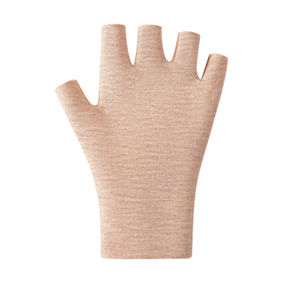 儿童保暖手套半指小学生写字上学专用冬天男孩女童露指羊绒薄手套