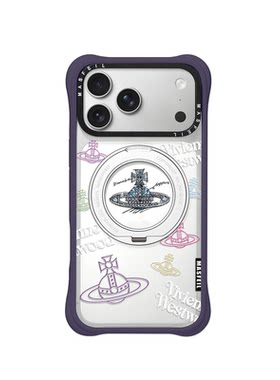 MASFEIL× 潮牌土星适用iPhone17Promax手机壳新款磁吸带支架Go4苹果17Pro保护套支点透明高级感17pm硅胶软边