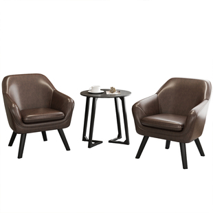 现代阳台懒人沙发单人小户型休闲椅子酒店办公茶几轻奢舒服公寓皮