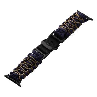 索柯适用apple watch10苹果手表iwatch9/8/7/6/5代迷彩尼龙伞绳手工编织表带手表46/45mm替换带新款运动时尚