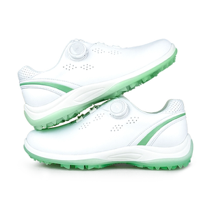 高尔夫球鞋女士防水防滑深齿鞋钉运动鞋旋钮鞋带透气超纤皮女鞋子