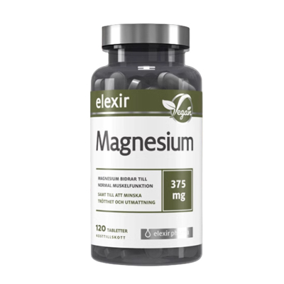 清仓瑞典Elexir镁天然矿物质镁片柠檬酸镁甘氨酸magnesium375mg镁