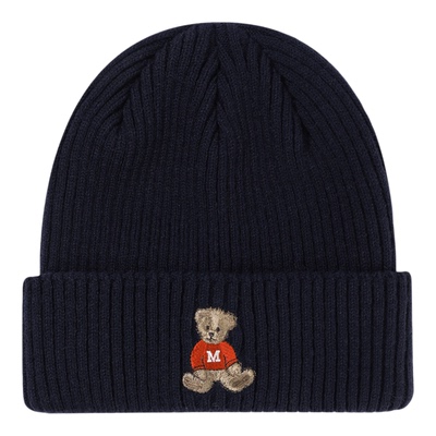 MARITHE男女同款涂鸦熊毛线帽