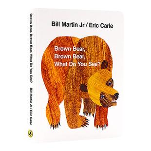 Brown Bear绘本 英文原版棕熊棕熊你在看什么 原版英文绘本纸板书 廖彩杏书单 儿童动物认知启蒙绘本0-3-6