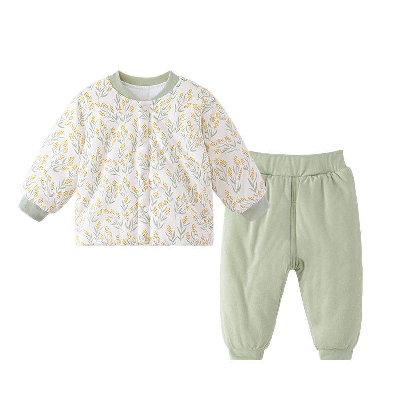 宝宝棉服套装冬装婴儿恒温保暖加厚秋冬分体夹棉衣服儿童棉衣棉裤