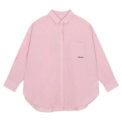 studio CLIP 衬衫女2026春季新款条纹开衩通勤休闲外套634805