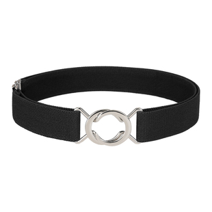 懒人弹力松紧腰带女可调节隐形收紧裤腰带百搭时尚装饰收腰神器