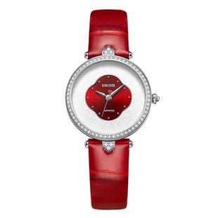 依波表EBOHR手表女国风红海棠石英表女款气质高级感手表5185