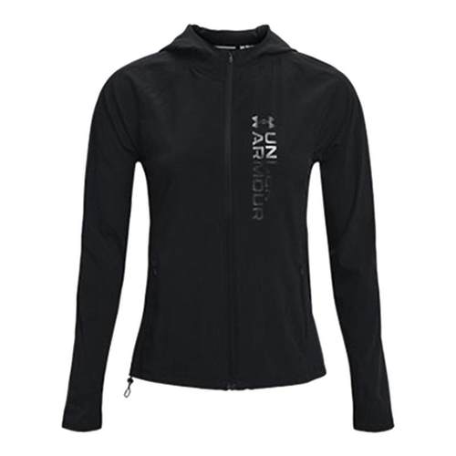 安德玛UA女装Storm跑步运动梭织休闲防风连帽显瘦跑步外套1361384