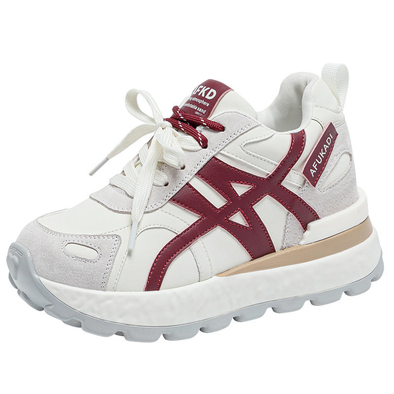 厚底8CM阿甘鞋女2025年秋冬新款休闲运动德训鞋百搭内增高小白鞋