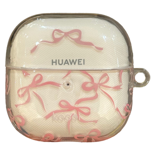 适用华为freeclip2耳机套freebuds7i韩系ins粉色蝴蝶结6i吊坠苹果airpods4带挂件三星buds2无线蓝牙pro4硅胶