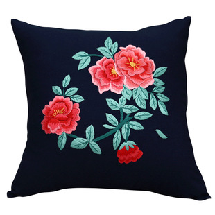 抱枕手工diy材料包立体刺绣抱枕丝带绣办公室沙发汽车靠垫半成品